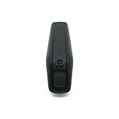 Vorderansicht des AEG DownTube 36V 10.4Ah Ersatzakkus, bei der die LED-Anzeige und der Power-Button gut sichtbar sind.

