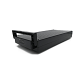 photo de la batterie de vélo 13,6 Ah compatible Sparta E-motion C1/C2/C3 / Batavus (noire) Incl. chargeur où vous pouvez voir l'interrupteur qui peut être allumé et éteint. et vous verrez le levier étendu