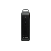 Vorderansicht des Bosch Powerpack 545 SMART Frame Fahrradakkus stehend.