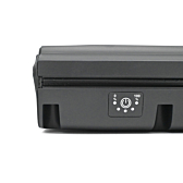 Foto des Batterieindikators an der Seite des E-Bike Vision Gazelle Innergy 36V 11.4Ah.
