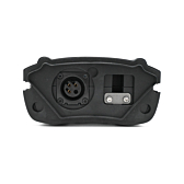 Nahaufnahme der Fahrradanschlussstelle des E-Bike Vision Gazelle Innergy 36V 11.4Ah.
