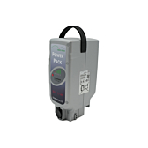 Dreiviertelansicht des Panasonic Deluxe 36V 17Ah Compatible, bei dem das Etikett sichtbar ist.