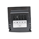 Nahaufnahme des Fahrradanschlusses des Kalkhoff akku Impulse 36V 17Ah.

