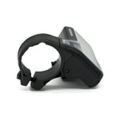 Seitenansicht des Shimano Steps SC-E8000, bei der das Display und der Anschluss sichtbar sind.
