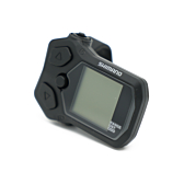 Dreiviertelansicht des Shimano Steps SC-EN500, bei der das Display gut sichtbar ist.
