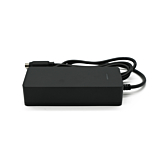 Seitenansicht des Sparta / Batavus E-Motion Ladegeräts, bei dem die Ladeanzeige sichtbar ist.