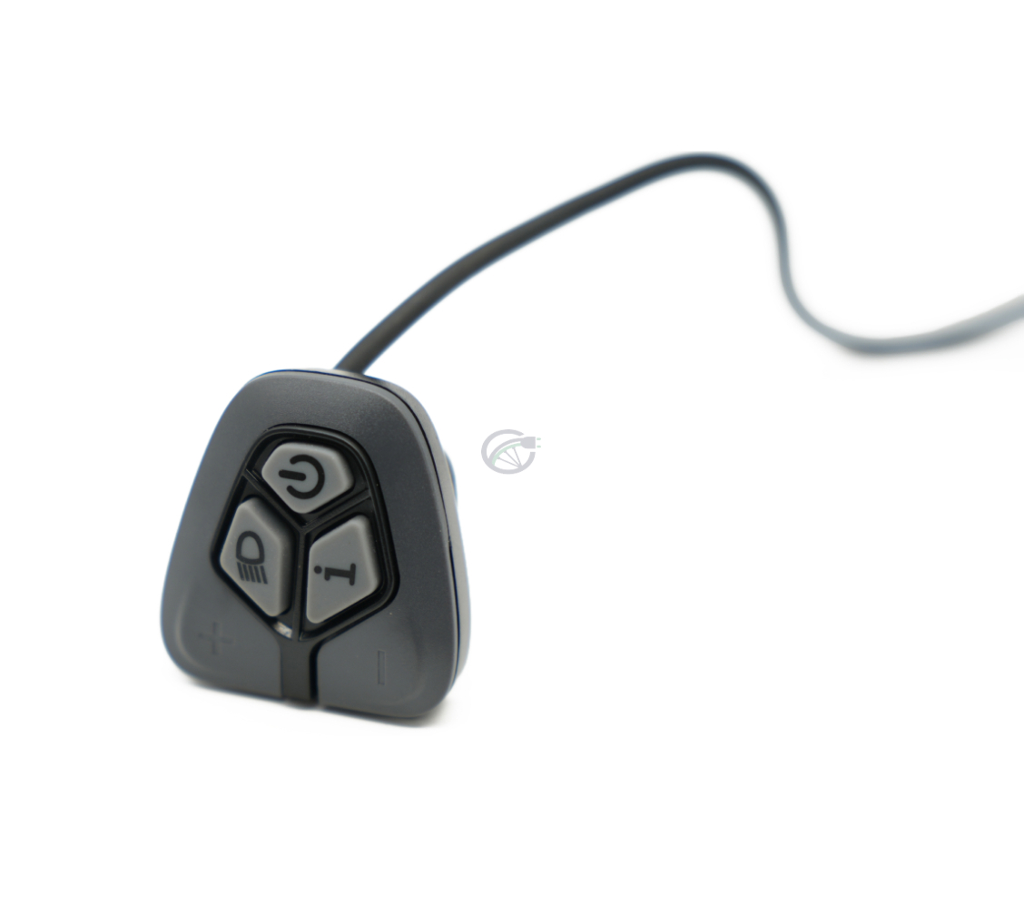 Nahaufnahme des Schalters des Bafang DP C18 CANBUS.
