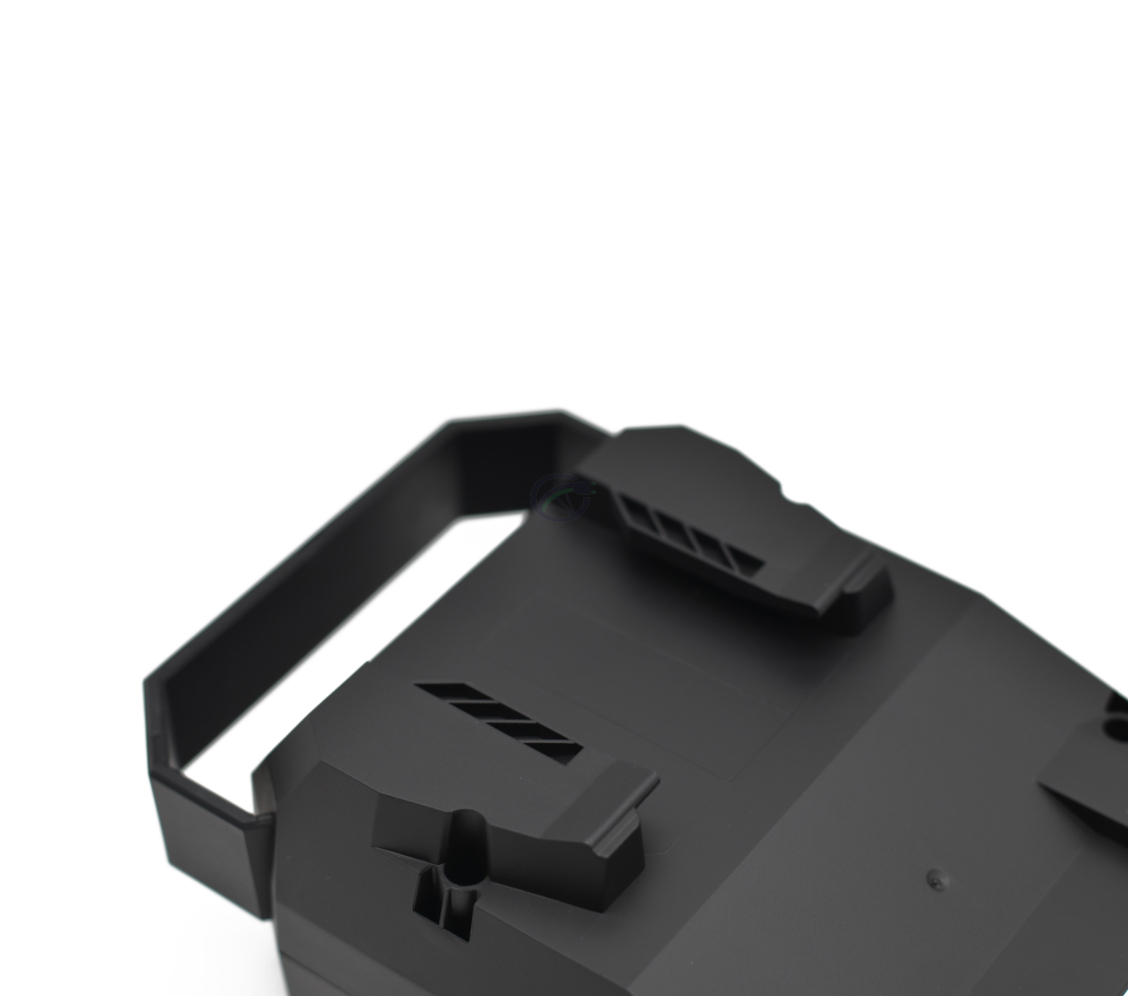 Nahaufnahme des Griffs des Bosch Powerpack 360 Performance/Active Gepäckträger E-Bike Vision Fahrradakkus.