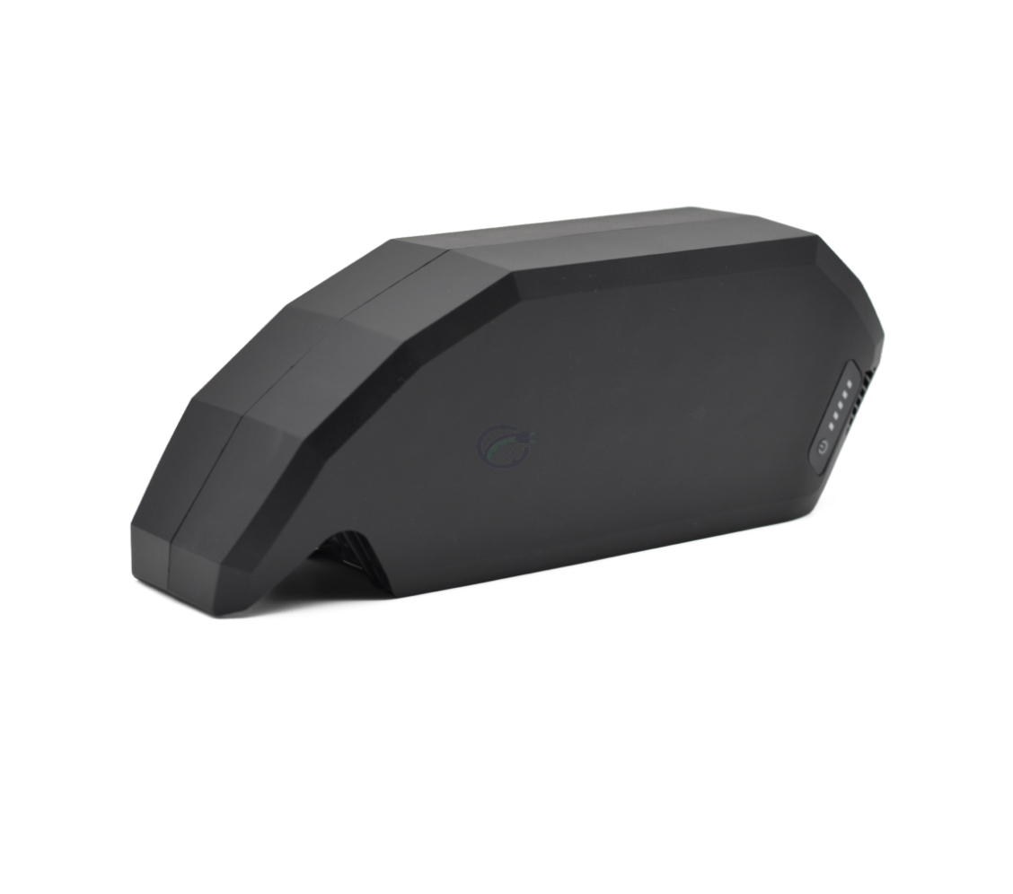 Dreiviertelansicht des Bosch Powerpack 700 Active/Performance Rahmen E-Bike Vision Fahrradakkus. Der gesamte Akku ist deutlich sichtbar.