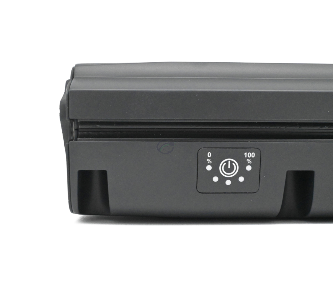 Foto des Batterieindikators an der Seite des E-Bike Vision Gazelle Innergy 36V 11.4Ah.
