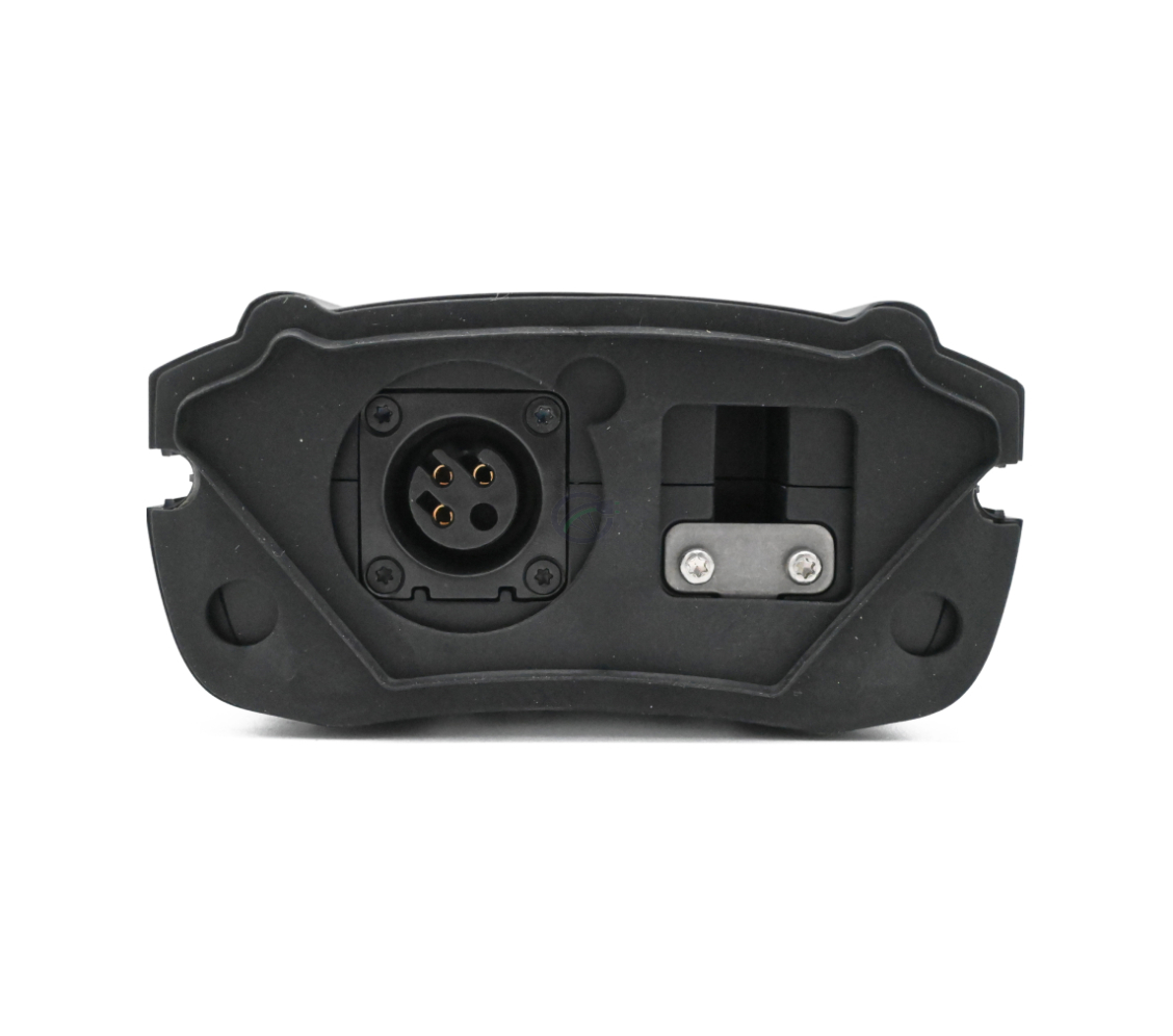 Nahaufnahme der Fahrradanschlussstelle des E-Bike Vision Gazelle Innergy 36V 11.4Ah.
