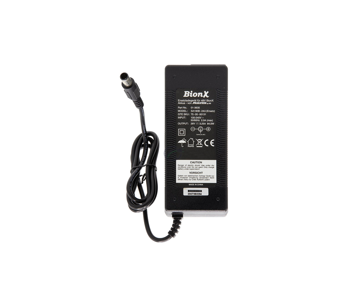 Maratron 48V Ladegerät BionX für Fahrradbatterie