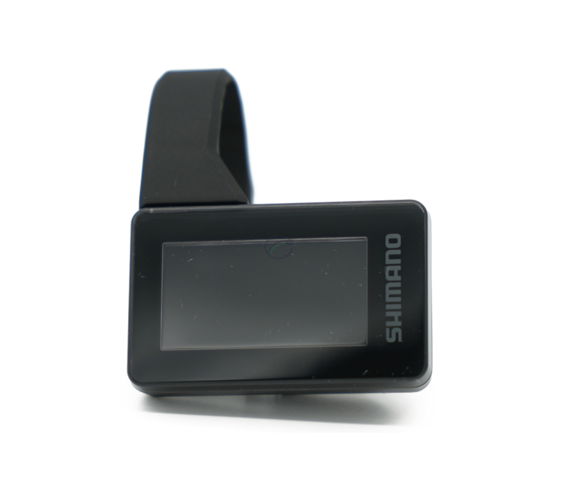 Vorderansicht des Shimano Steps SC-EN600, bei der das Display gut sichtbar ist.
