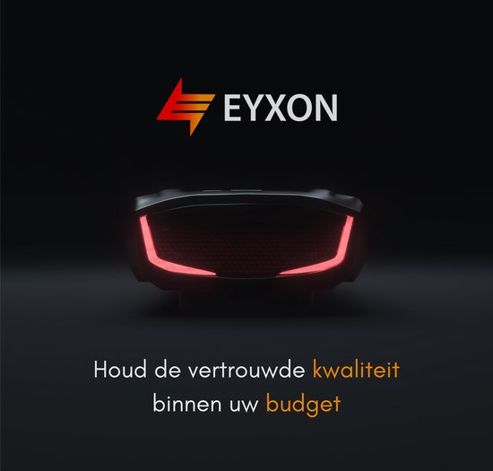Bild einer Eyxon-Batterie und des Eyxon-Logos mit Text. Dieses Bild verweist auf ein Video über Eyxon