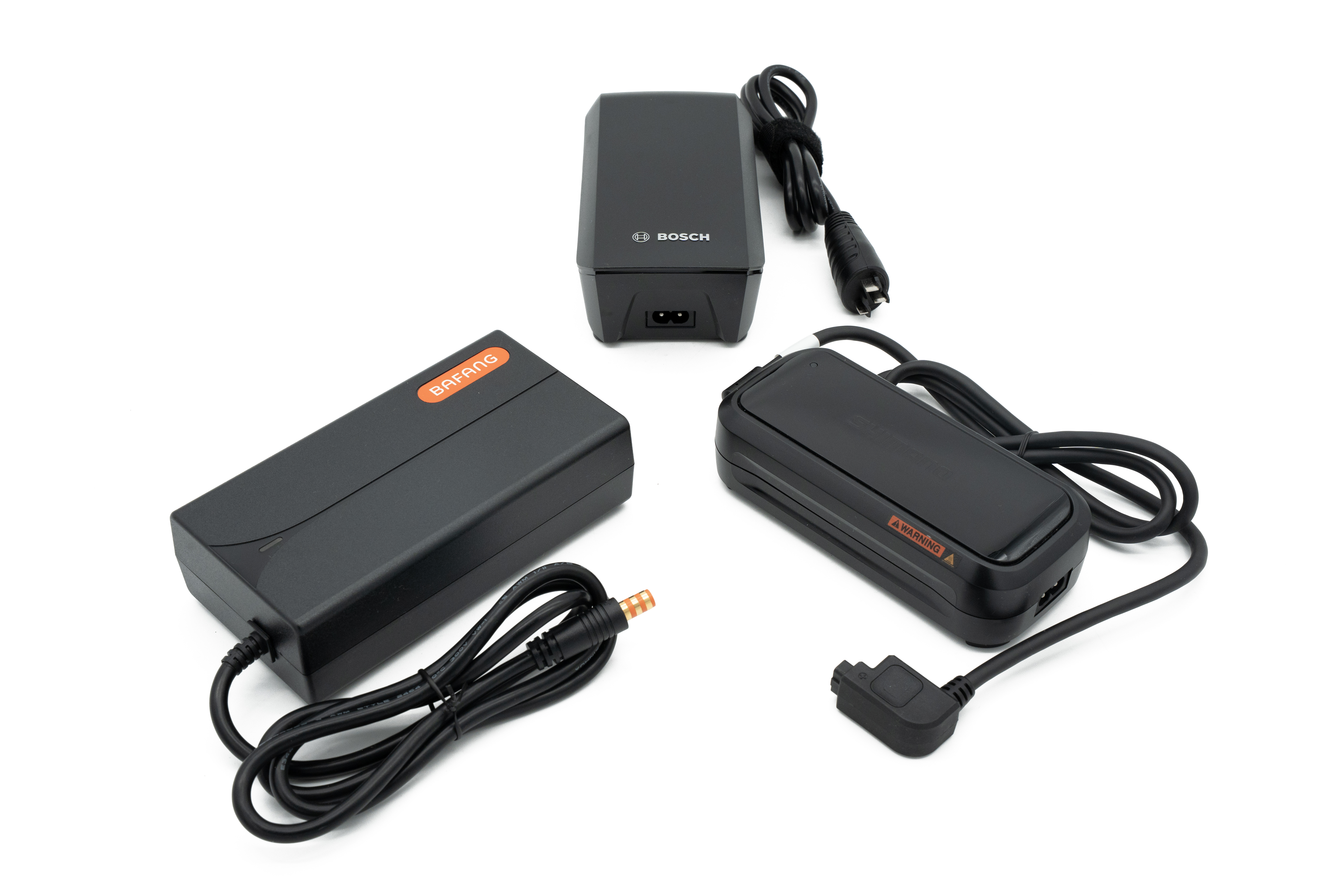 De gehele oplader, je ziet zo goed de verschillen tussen die fietsaccu laders